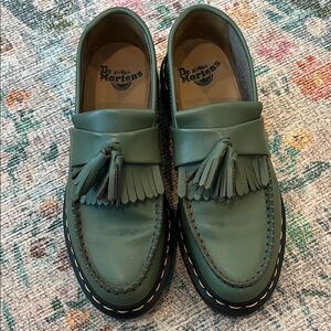 Dr. Martens Olive Tassel Loafers for Men